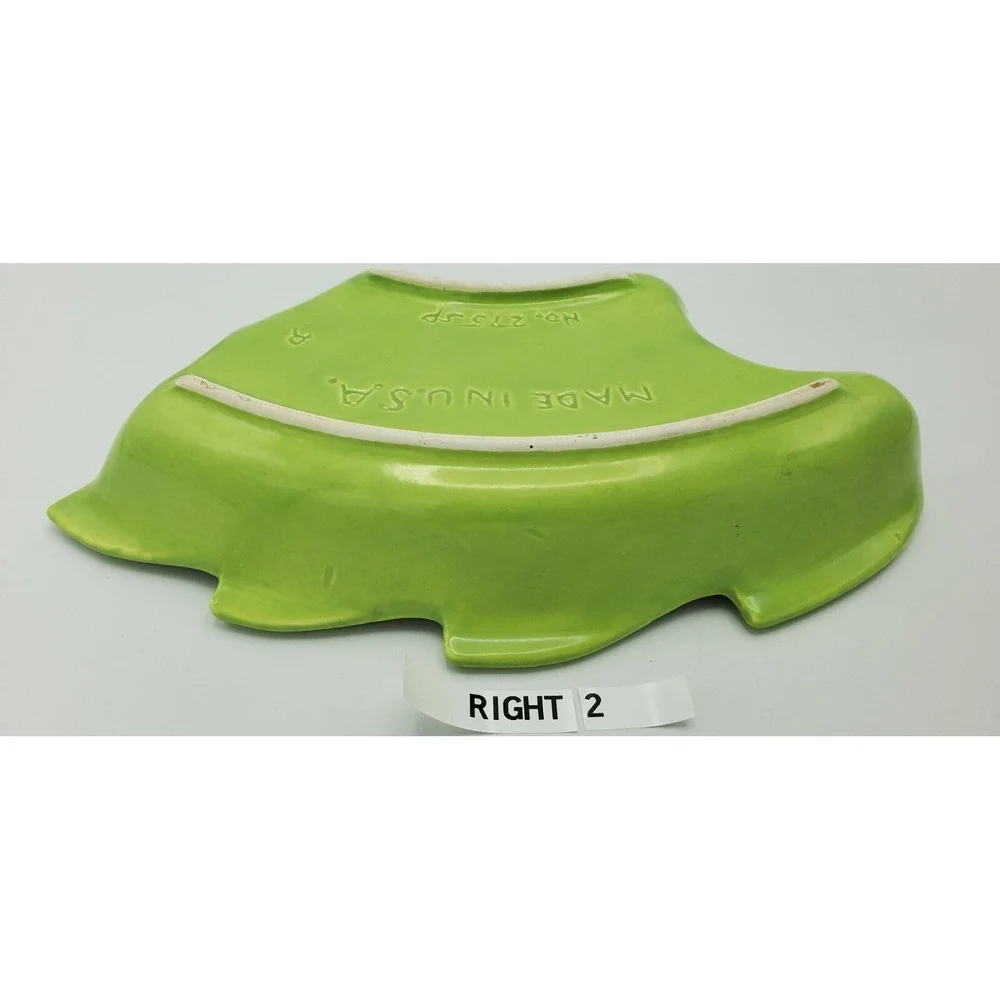 California Pottery NO. 275SP Lazy Susan‎ Piece Right Green Cabbage Leaf Vtg
